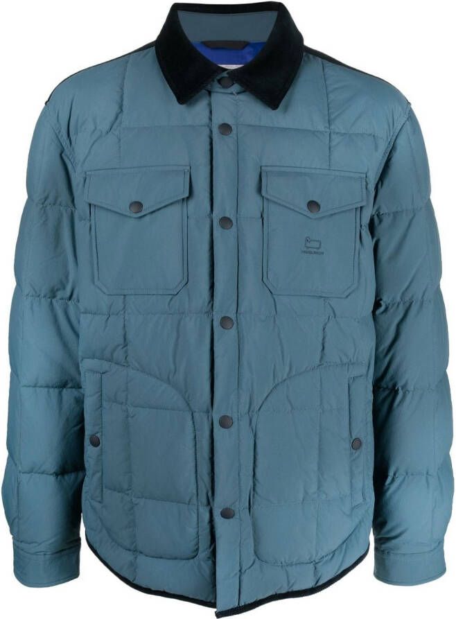 Woolrich Gewatteerd jack Blauw