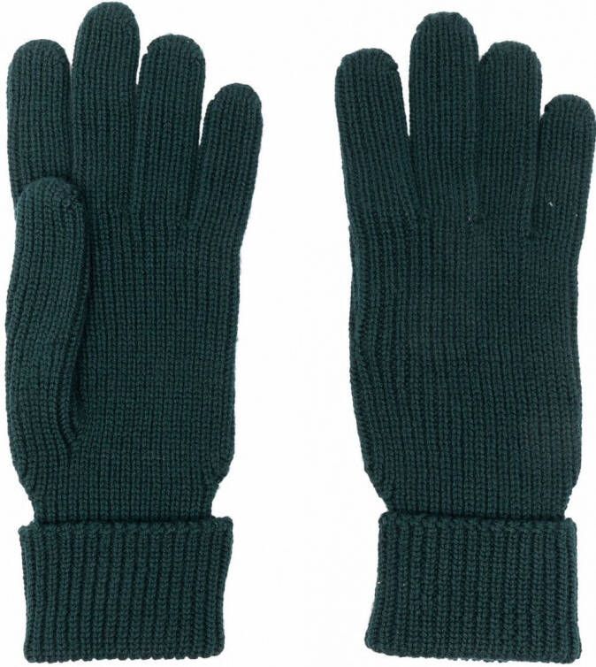 Woolrich Ribgebreide handschoenen Groen