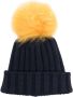 Woolrich Ribgebreide muts Blauw - Thumbnail 1