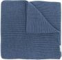 Woolrich Ribgebreide sjaal Blauw - Thumbnail 1