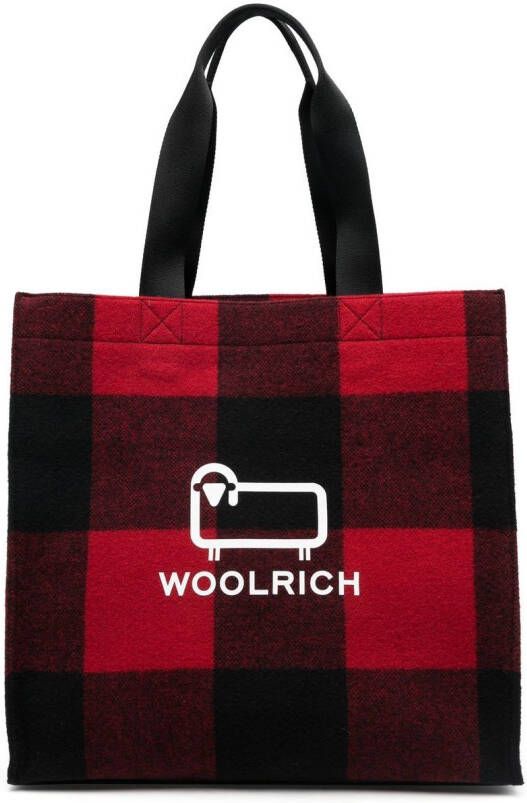 Woolrich Shopper met logoprint Rood