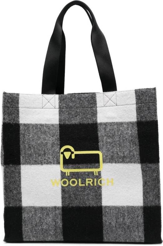 Woolrich Shopper met logoprint Zwart