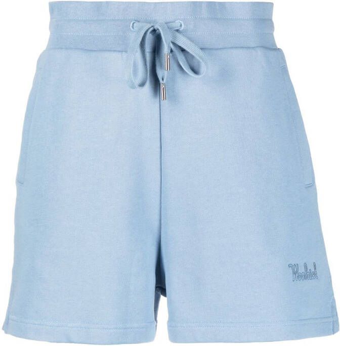 Woolrich Shorts met geborduurd logo Blauw