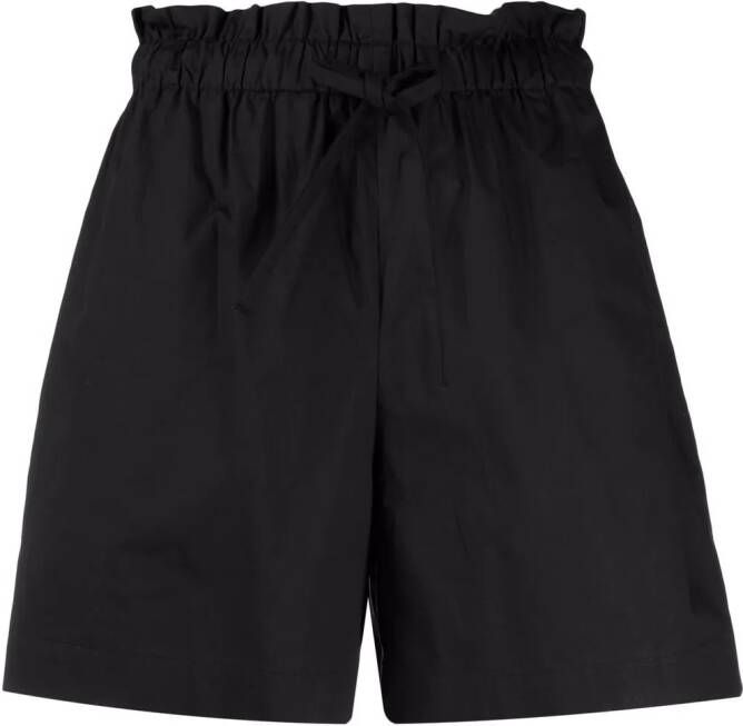Woolrich Shorts met paperbag taille Zwart