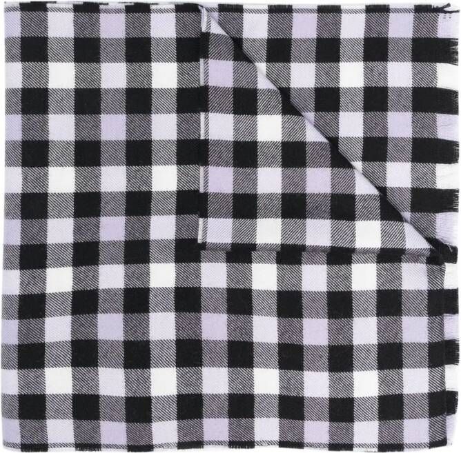 Woolrich Sjaal met gingham ruit Paars