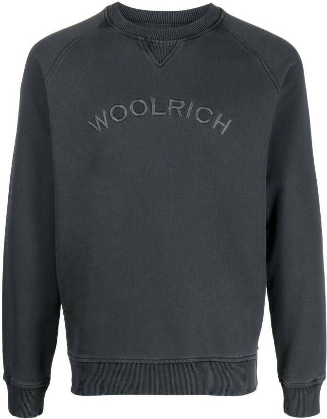 Woolrich Sweater met geborduurd logo Grijs