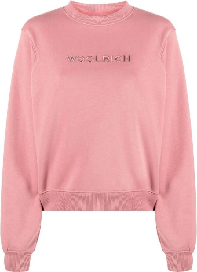 Woolrich Sweater met geborduurd logo Roze