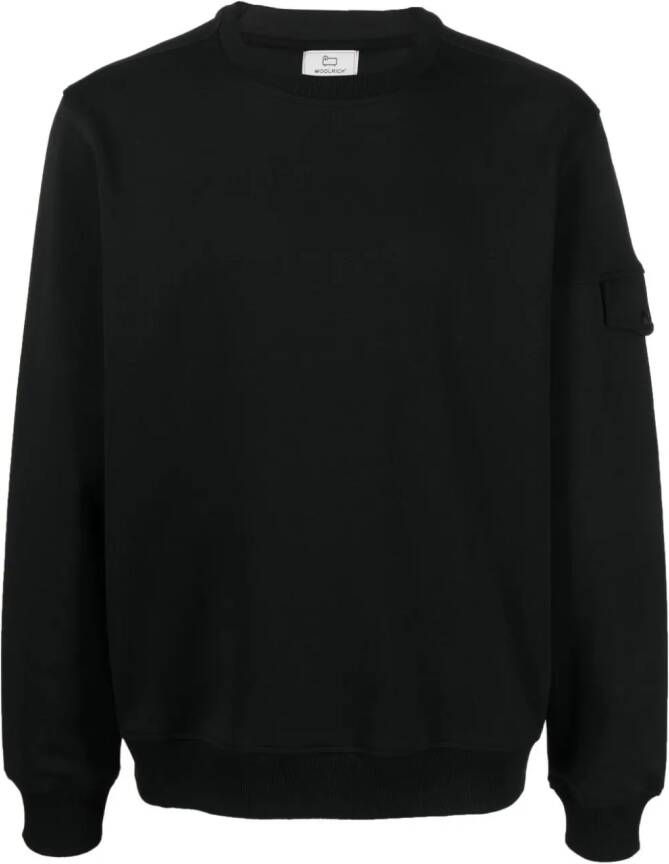 Woolrich Sweater met logoprint Zwart