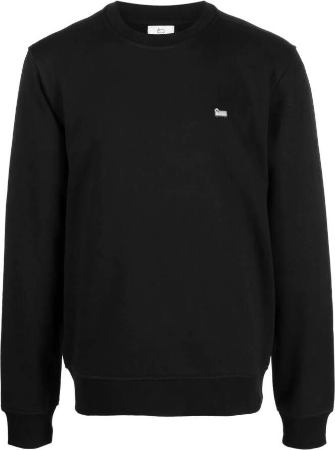 Woolrich Sweater met ronde hals Zwart