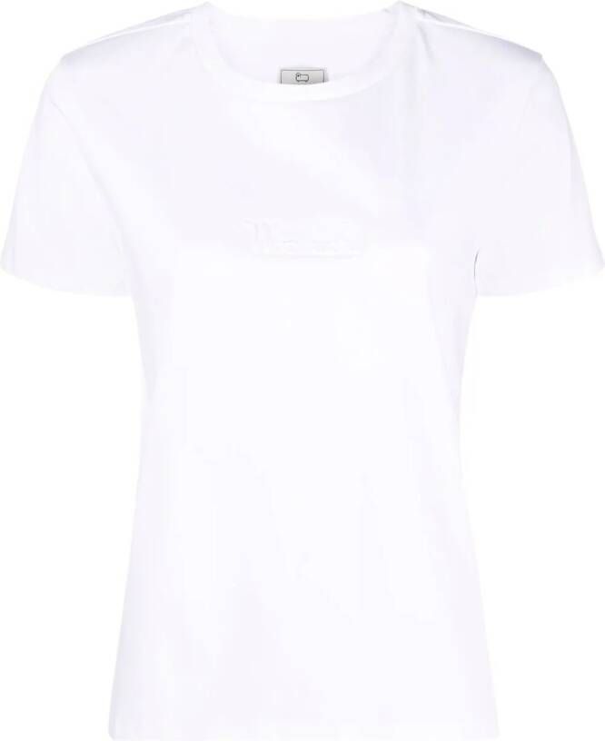 Woolrich T-shirt met logo-reliëf Wit