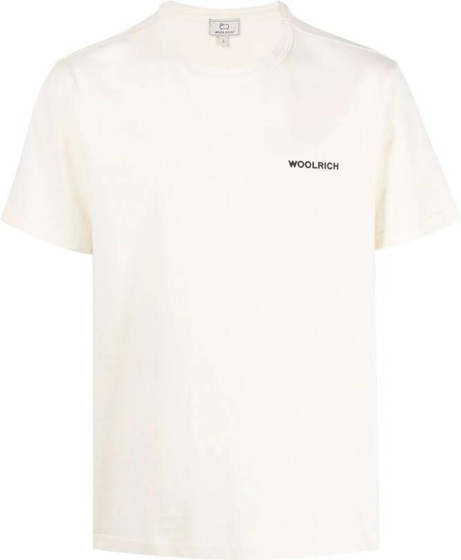 Woolrich T-shirt met logoprint Beige