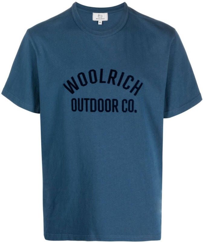 Woolrich T-shirt met logoprint Blauw