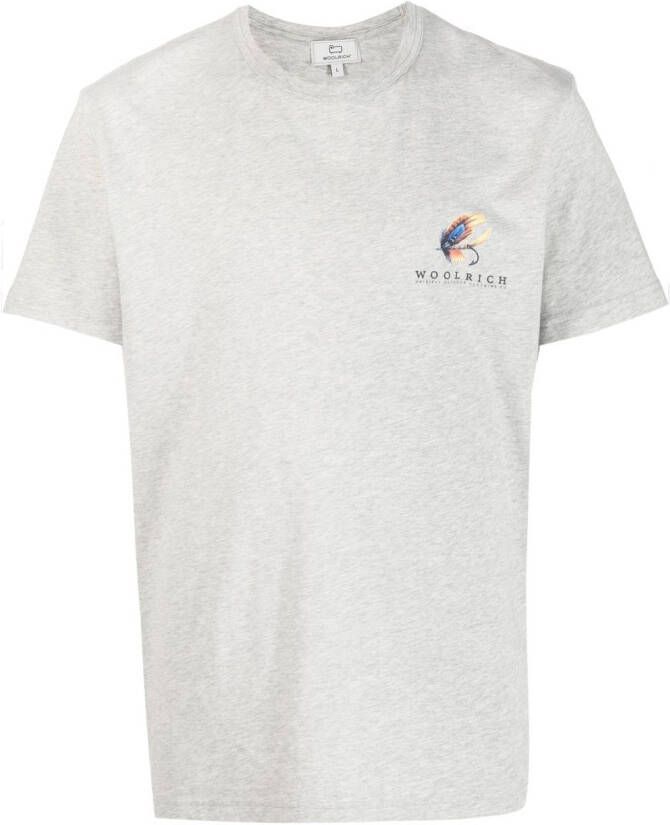 Woolrich T-shirt met logoprint Grijs
