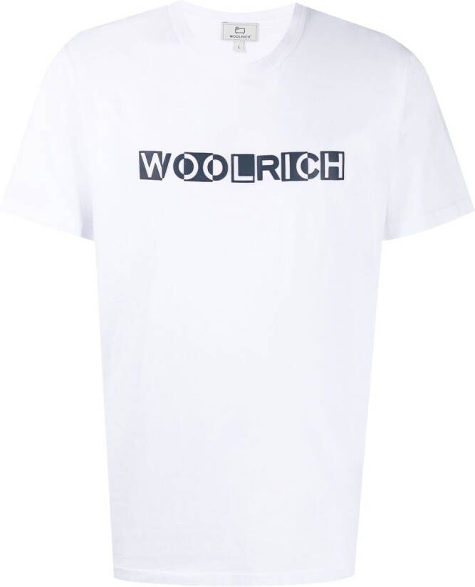 Woolrich T-shirt met logoprint Wit
