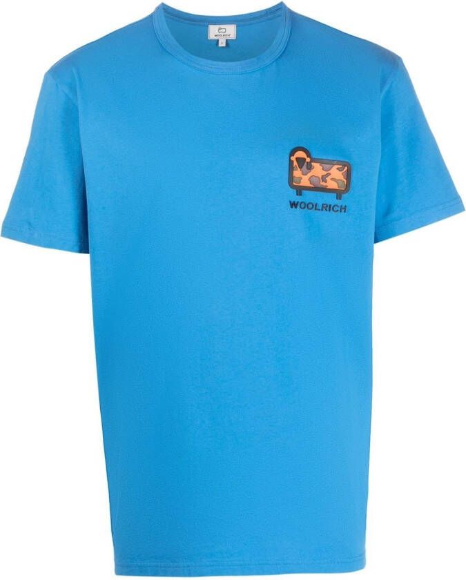 Woolrich T-shirt met patch Blauw