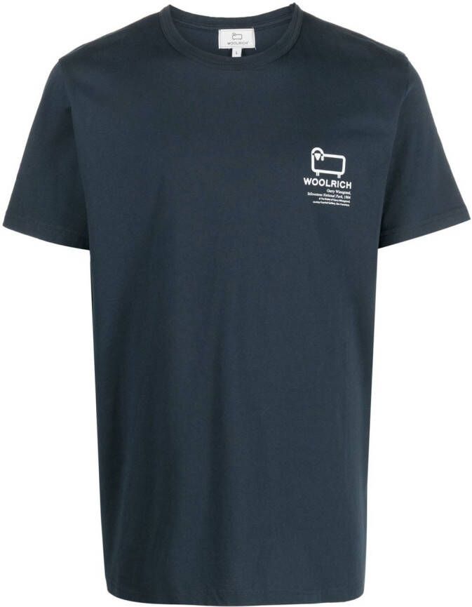 Woolrich T-shirt met print Blauw