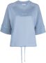 Woolrich T-shirt met trekkoord Blauw - Thumbnail 1