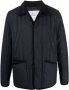 Woolrich x British Millerain Barrier gewatteerd shirtjack 3989 MELTON BLUE - Thumbnail 1