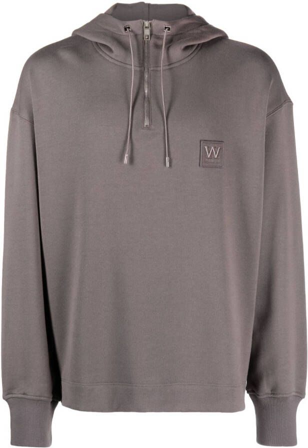 Wooyoungmi Hoodie met logopatch Grijs