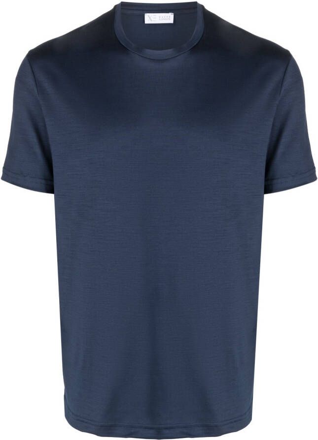 Xacus T-shirt met ronde hals Blauw