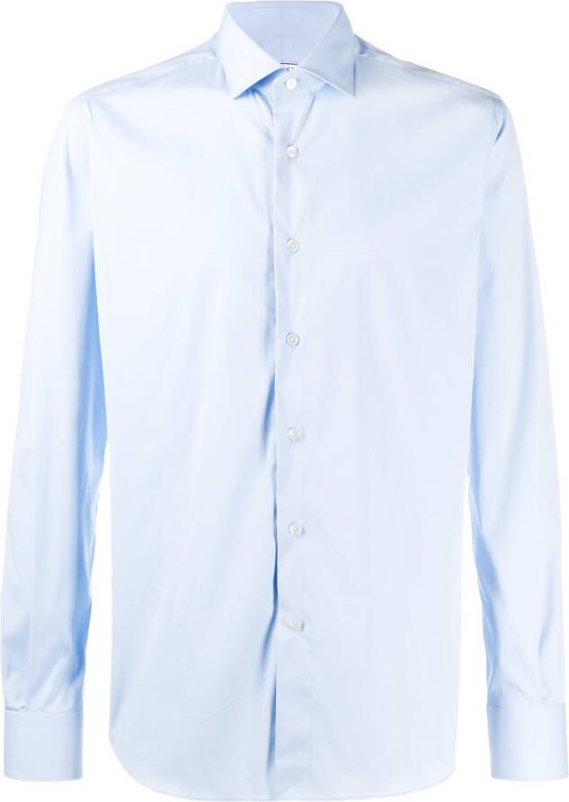 Xacus Getailleerd overhemd Blauw