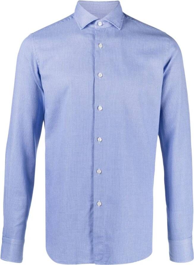 Xacus Katoenen overhemd Blauw