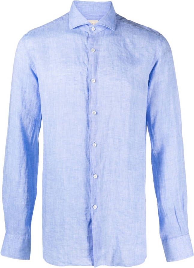 Xacus Overhemd met strepen Blauw