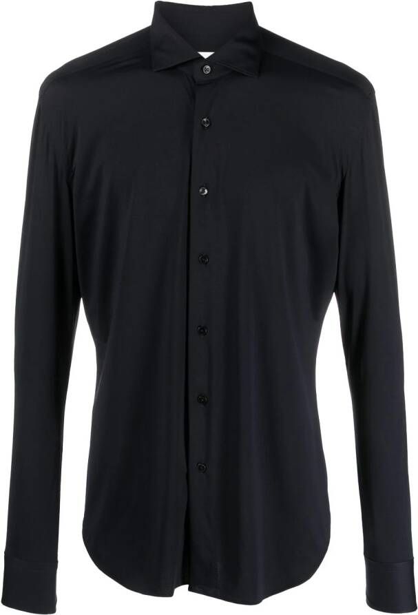 Xacus Overhemd met gespreide kraag Blauw