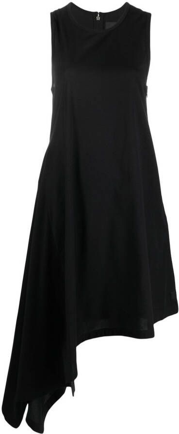 Y-3 Asymmetrische jurk Zwart
