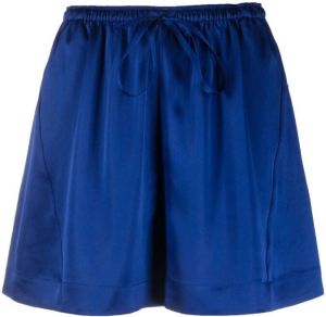 Y-3 Shorts met trekkoordtaille Blauw