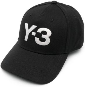 Y-3 embroidered-logo baseball cap Zwart