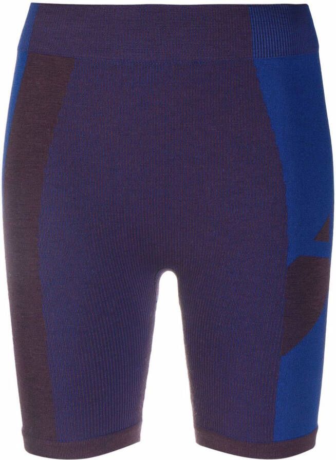 Y-3 Fietsshorts met colourblocking Paars