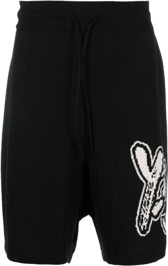 Y-3 High waist shorts Zwart