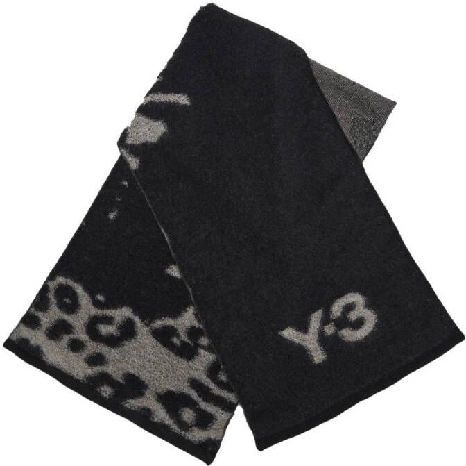 Y-3 Intarsia sjaal Zwart