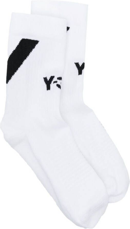 Y-3 Sokken met intarsia logo Wit