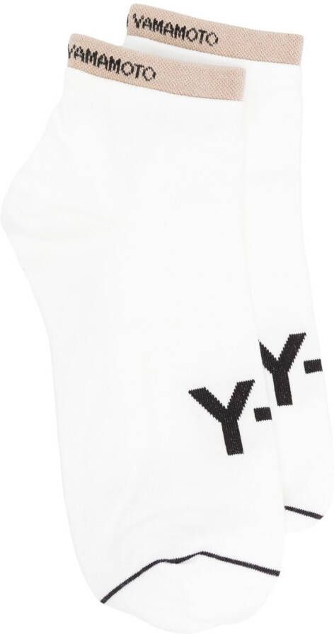 Y-3 Enkelsokken met logo Wit
