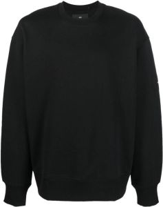 Y-3 logo print crew neck sweatshirt Zwart