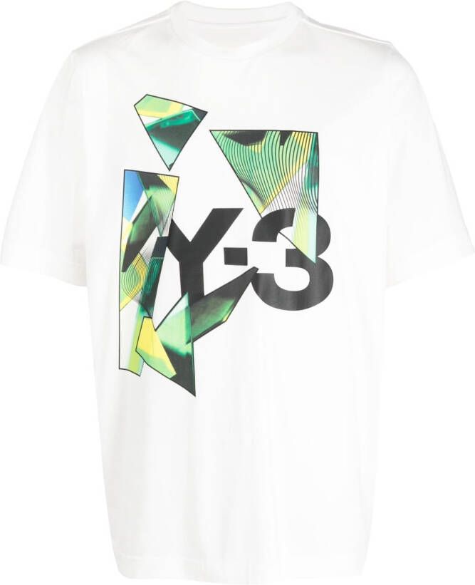 Y-3 T-shirt met logoprint Wit
