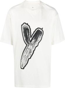 Y-3 T-shirt met logo Wit