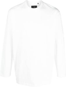 Y-3 long-sleeved cotton T-Shirt Wit
