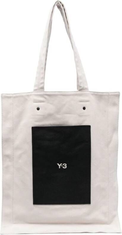 Y-3 Lux shopper met logoprint Beige