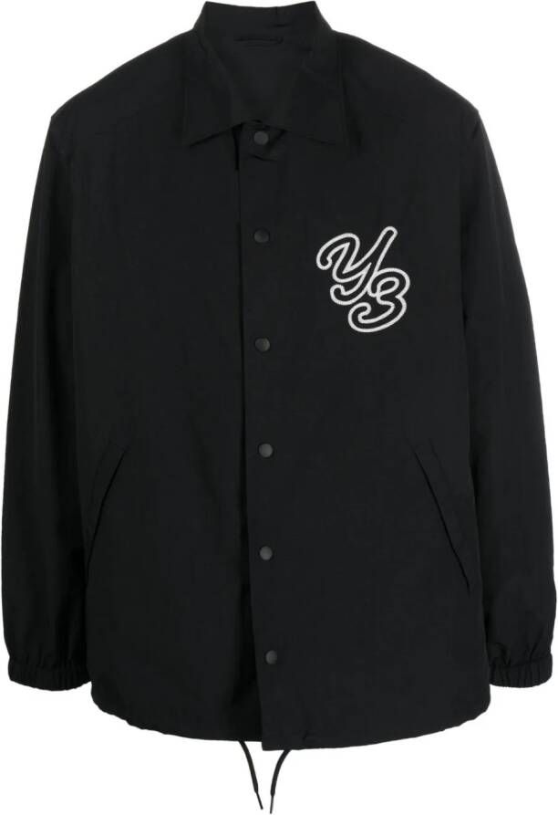 Y-3 Shirtjack met geborduurd logo Zwart