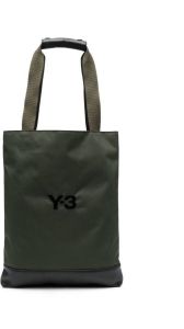 Y-3 Shopper met logo applicatie Groen