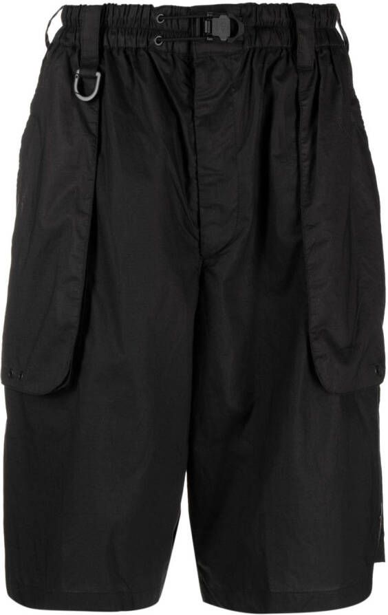 Y-3 Shorts met wijde pijpen Zwart