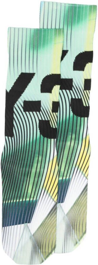 Y-3 Sokken met logoprint Groen