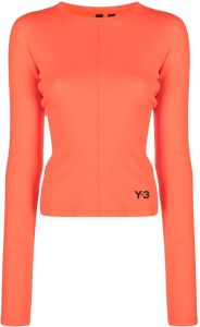 Y-3 T-shirt met logoprint Oranje