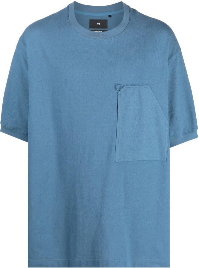 Y-3 T-shirt met zak Blauw