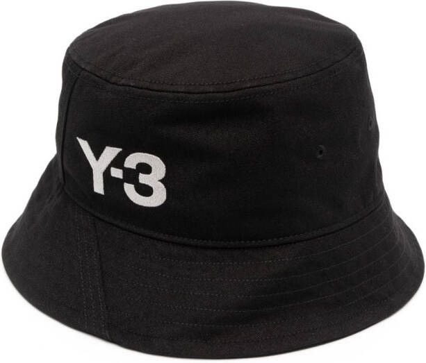 Y-3 Vissershoed met geborduurd logo Zwart