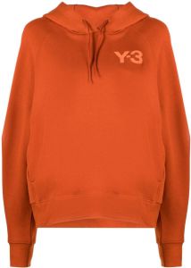 Y-3 Hoodie met logoprint Oranje