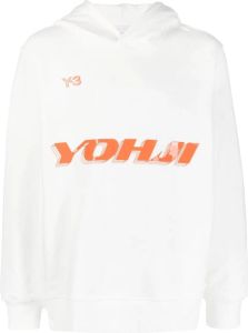 Y-3 Hoodie met logoprint Wit